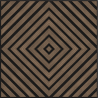 Mexen Linea 03 panneau mural acoustique 60 x 60 cm (4 pièces), feutre 9 mm, placage technique, Noyer Foncé - S110-60607-03-044