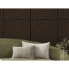 Mexen Linea 03 panneau mural acoustique 60 x 60 cm (4 pièces), feutre 9 mm, placage technique, Chêne Mocca - S110-60607-03-045
