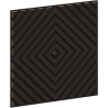 Mexen Linea 03 panneau mural acoustique 60 x 60 cm (4pcs.), feutre 9 mm, placage technique, Chêne Noir - S110-60607-03-046