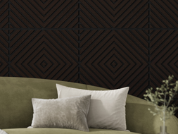 Mexen Linea 03 panneau mural acoustique 60 x 60 cm (4pcs.), feutre 9 mm, placage technique, Chêne Noir - S110-60607-03-046