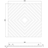 Mexen Linea 03 panneau mural acoustique 60 x 60 cm (4pcs.), feutre 9 mm, placage technique, Chêne Noir - S110-60607-03-046
