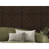 Mexen Linea 05 panneau mural acoustique 60 x 60 cm (4 pcs), feutre 9 mm, placage technique, Chêne Mocca - S110-60607-05-045