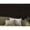 Mexen Linea 05 panneau mural acoustique 60 x 60 cm (4pcs), feutre 9 mm, placage technique, Chêne Noir - S110-60607-05-046