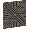 Mexen Linea 06 panneau mural acoustique 60 x 60 cm (4pcs), feutre 9 mm, placage technique, Chêne Gris - S110-60607-06-043