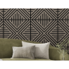 Mexen Linea 06 panneau mural acoustique 60 x 60 cm (4pcs), feutre 9 mm, placage technique, Chêne Gris - S110-60607-06-043