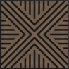 Mexen Linea 06 panneau mural acoustique 60 x 60 cm (4 pièces), feutre 9 mm, placage technique, Noyer Foncé - S110-60607-06-044