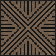 Mexen Linea 06 panneau mural acoustique 60 x 60 cm (4 pièces), feutre 9 mm, placage technique, Noyer Foncé - S110-60607-06-044