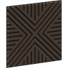 Mexen Linea 06 panneau mural acoustique 60 x 60 cm (4pcs), feutre 9 mm, placage technique, Chêne Mocca - S110-60607-06-045