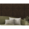 Mexen Linea 06 panneau mural acoustique 60 x 60 cm (4pcs), feutre 9 mm, placage technique, Chêne Mocca - S110-60607-06-045