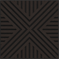 Mexen Linea 06 panneau mural acoustique 60 x 60 cm (4pcs), feutre 9 mm, placage technique, Chêne Noir - S110-60607-06-046