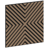 Mexen Linea 01 panneau mural acoustique 60 x 60 cm (4pcs), feutre 9 mm, placage technique, Noyer Clair - S110-60607-01-047