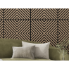 Mexen Linea 01 panneau mural acoustique 60 x 60 cm (4pcs), feutre 9 mm, placage technique, Noyer Clair - S110-60607-01-047