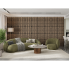 Mexen Linea 02 panneau mural acoustique 60 x 60 cm (4 pièces), feutre 9 mm, placage technique, Noyer Clair - S110-60607-02-047
