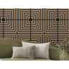 Mexen Linea 02 panneau mural acoustique 60 x 60 cm (4 pièces), feutre 9 mm, placage technique, Noyer Clair - S110-60607-02-047