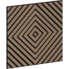 Mexen Linea 03 panneau mural acoustique 60 x 60 cm (4pcs), feutre 9 mm, placage technique, Noyer Clair - S110-60607-03-047