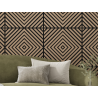 Mexen Linea 03 panneau mural acoustique 60 x 60 cm (4pcs), feutre 9 mm, placage technique, Noyer Clair - S110-60607-03-047