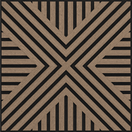 Mexen Linea 06 panneau mural acoustique 60 x 60 cm (4 pièces), feutre 9 mm, placage technique, Noyer Clair - S110-60607-06-047