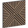 Mexen Linea 06 panneau mural acoustique 60 x 60 cm (4 pièces), feutre 9 mm, placage technique, Noyer Clair - S110-60607-06-047