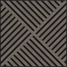 Mexen Linea 08 panneau mural acoustique 60 x 60 cm (4 pièces), feutre 9 mm, placage technique, Chêne Gris - S110-60607-08-043