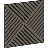 Mexen Linea 08 panneau mural acoustique 60 x 60 cm (4 pièces), feutre 9 mm, placage technique, Chêne Gris - S110-60607-08-043