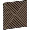Mexen Linea 08 panneau mural acoustique 60 x 60 cm (4 pièces), feutre 9 mm, placage technique, Noyer Foncé - S110-60607-08-044