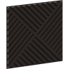 Mexen Linea 08 panneau mural acoustique 60 x 60 cm (4 pcs), feutre 9 mm, placage technique, Chêne Noir - S110-60607-08-046