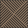 Mexen Linea 08 panneau mural acoustique 60 x 60 cm (4 pcs), feutre 9 mm, placage technique, Noyer Clair - S110-60607-08-047