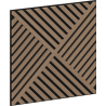 Mexen Linea 08 panneau mural acoustique 60 x 60 cm (4 pcs), feutre 9 mm, placage technique, Noyer Clair - S110-60607-08-047