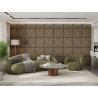 Mexen Linea 08 panneau mural acoustique 60 x 60 cm (4 pcs), feutre 9 mm, placage technique, Noyer Clair - S110-60607-08-047