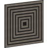 Mexen Linea 13 panneau mural acoustique 60 x 60 cm (4pcs), feutre 9 mm, placage technique, Chêne Gris - S110-60607-13-043