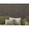 Mexen Linea 13 panneau mural acoustique 60 x 60 cm (4pcs), feutre 9 mm, placage technique, Chêne Gris - S110-60607-13-043