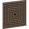 Mexen Linea 13 panneau mural acoustique 60 x 60 cm (4 pcs), feutre 9 mm, placage technique, Noyer Foncé - S110-60607-13-044