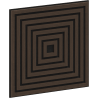 Mexen Linea 13 panneau mural acoustique 60 x 60 cm (4 pièces), feutre 9 mm, placage technique, Chêne Mocca - S110-60607-13-045