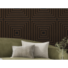 Mexen Linea 13 panneau mural acoustique 60 x 60 cm (4 pièces), feutre 9 mm, placage technique, Chêne Mocca - S110-60607-13-045