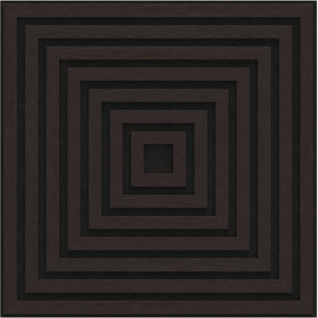 Mexen Linea 13 panneau mural acoustique 60 x 60 cm (4 pcs), feutre 9 mm, placage technique, Chêne Noir - S110-60607-13-046