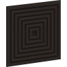 Mexen Linea 13 panneau mural acoustique 60 x 60 cm (4 pcs), feutre 9 mm, placage technique, Chêne Noir - S110-60607-13-046