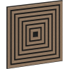 Mexen Linea 13 panneau mural acoustique 60 x 60 cm (4 pièces), feutre 9 mm, placage technique, Noyer Clair - S110-60607-13-047