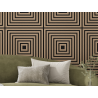 Mexen Linea 13 panneau mural acoustique 60 x 60 cm (4 pièces), feutre 9 mm, placage technique, Noyer Clair - S110-60607-13-047