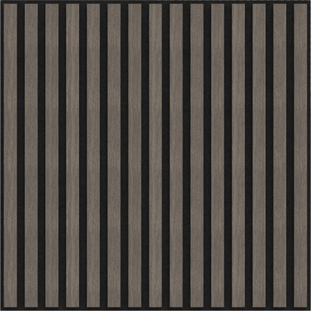 Mexen Linea 15 panneau mural acoustique 60 x 60 cm (4pcs), feutre 9 mm, placage technique, Chêne Gris - S110-60607-15-043
