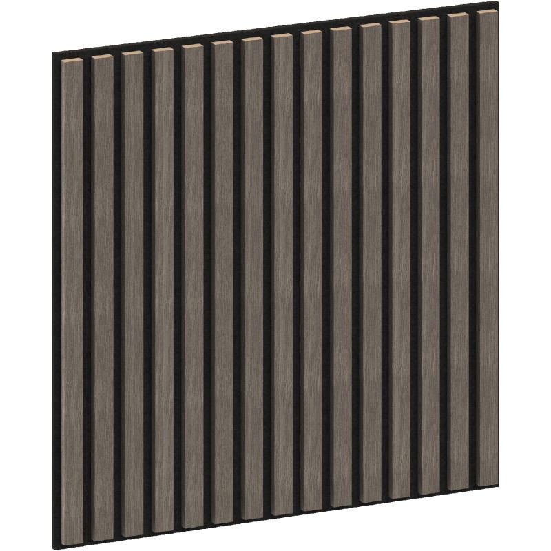 Mexen Linea 15 panneau mural acoustique 60 x 60 cm (4pcs), feutre 9 mm, placage technique, Chêne Gris - S110-60607-15-043