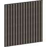 Mexen Linea 15 panneau mural acoustique 60 x 60 cm (4pcs), feutre 9 mm, placage technique, Chêne Gris - S110-60607-15-043