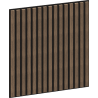 Mexen Linea 15 panneau mural acoustique 60 x 60 cm (4 pièces), feutre 9 mm, placage technique, Noyer Foncé - S110-60607-15-044