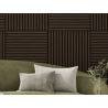 Mexen Linea 15 panneau mural acoustique 60 x 60 cm (4pcs), feutre 9 mm, placage technique, Chêne Mocca - S110-60607-15-045