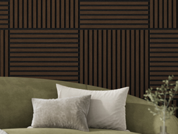 Mexen Linea 15 panneau mural acoustique 60 x 60 cm (4pcs), feutre 9 mm, placage technique, Chêne Mocca - S110-60607-15-045