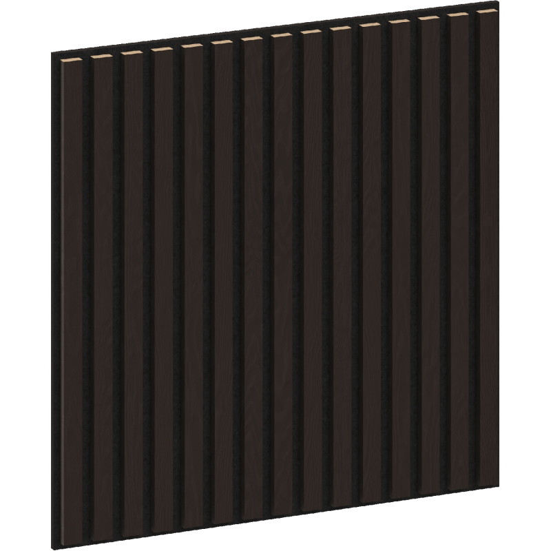 Mexen Linea 15 panneau mural acoustique 60 x 60 cm (4 pièces), feutre 9 mm, placage technique, Chêne Noir - S110-60607-15-046