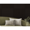 Mexen Linea 15 panneau mural acoustique 60 x 60 cm (4 pièces), feutre 9 mm, placage technique, Chêne Noir - S110-60607-15-046