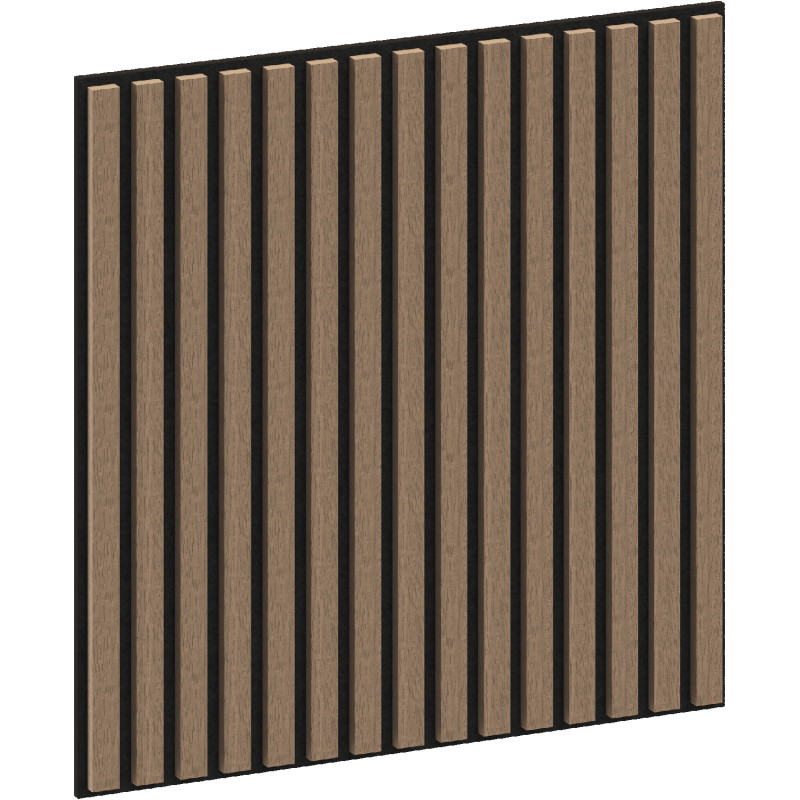 Mexen Linea 15 panneau mural acoustique 60 x 60 cm (4pcs), feutre 9 mm, placage technique, Noyer Clair - S110-60607-15-047