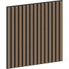Mexen Linea 15 panneau mural acoustique 60 x 60 cm (4pcs), feutre 9 mm, placage technique, Noyer Clair - S110-60607-15-047