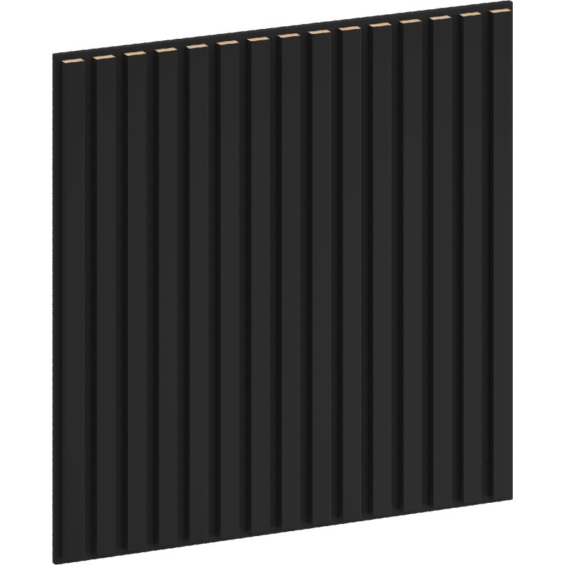 Mexen Linea 15 panneau mural acoustique 60 x 60 cm (4 pièces), feutre 9 mm, placage technique, Noir Mat - S110-60607-15-053