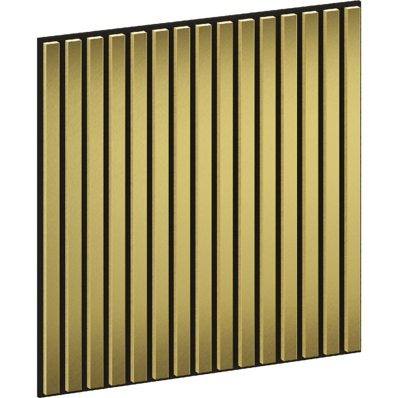 Mexen Linea 15 panneau mural acoustique 60 x 60 cm (4pcs), feutre 9 mm, placage technique, Doré - S110-60607-15-057